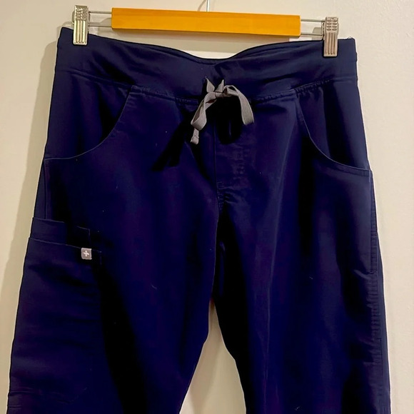 Navy Blue Figs Pants - Picture 1 of 3